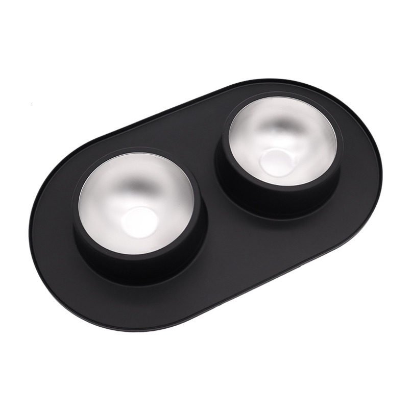 Pet Double 2 Stainless Steel Anti Overturning Basin Drinking Water Rice Dog Food Bowl Supplies