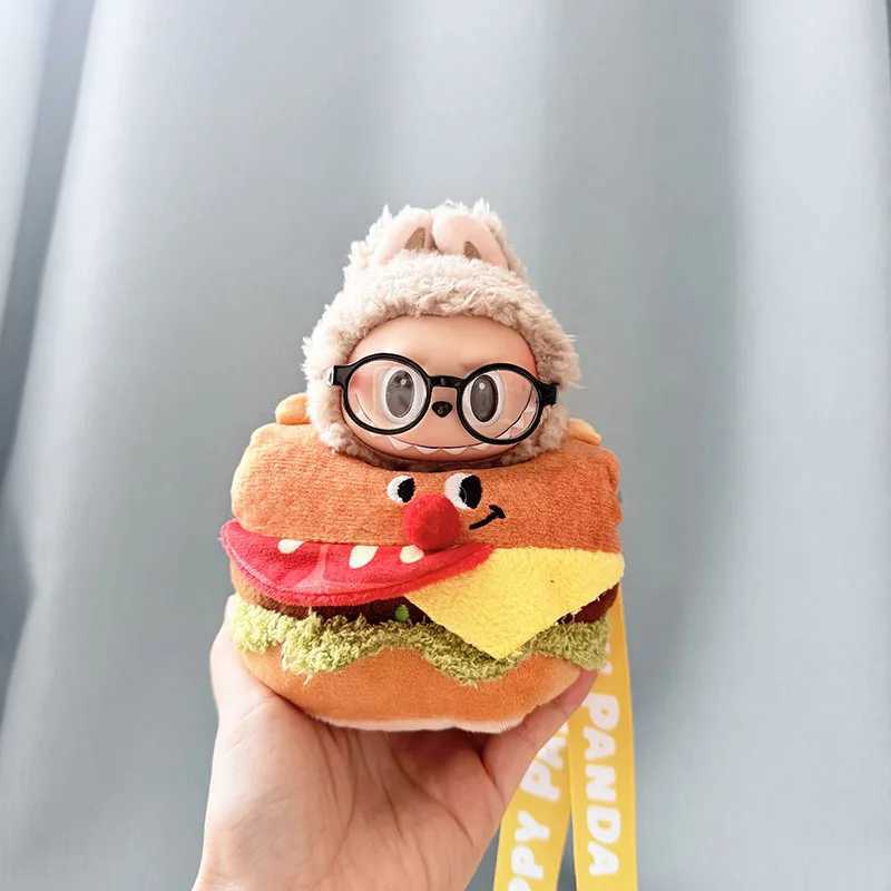 Labubu 17cm Dolls Clothes The Monsters Outfit Accessories Clothing Hot Dog And Hamburger V1 V2 Can Wear Original Design Free shipping