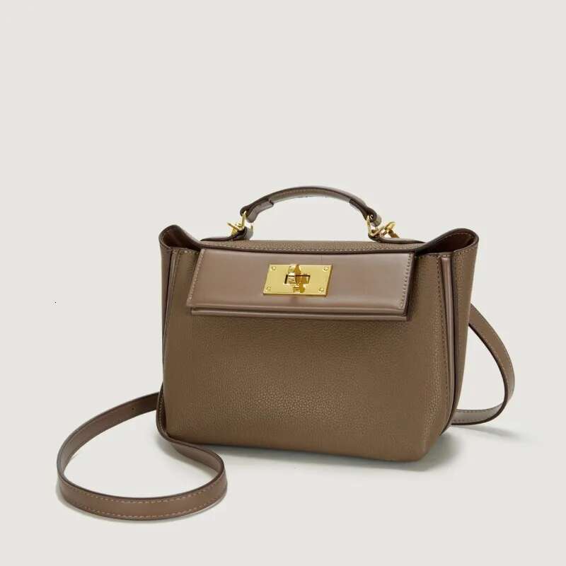 Unique Paris-Style Crossbody Handbag - High-End Minimalist Vintage Leather Clutch Casual Commuter Tote Women's Messenger Shopper