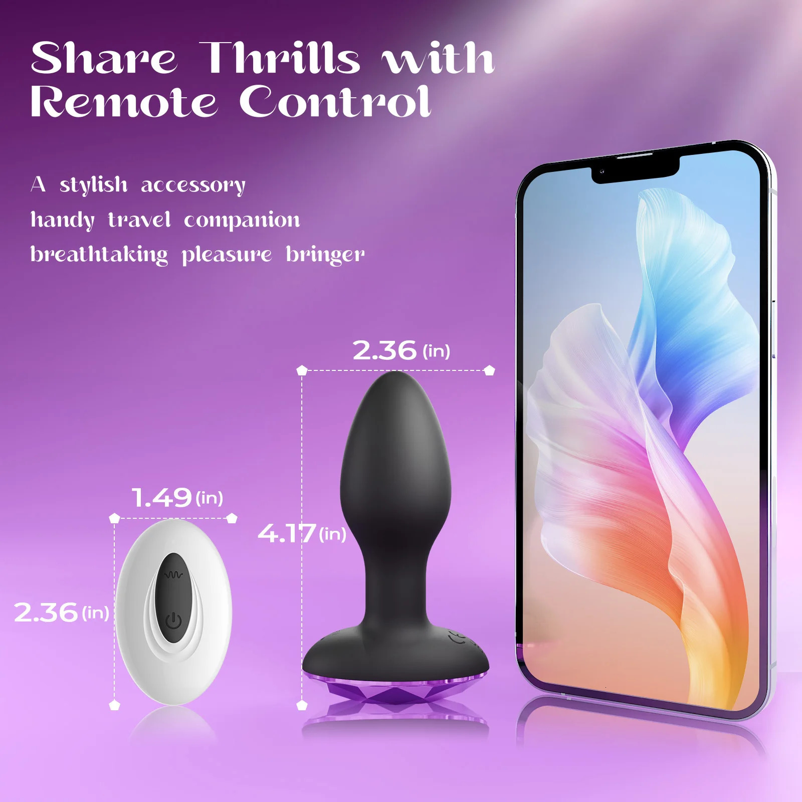 360 Rotation Anal Plug Vibrator Butt Plug with Remote Control Men Prostate Massager Buttplug Adult Sex Toy for Women Men Gay 250515