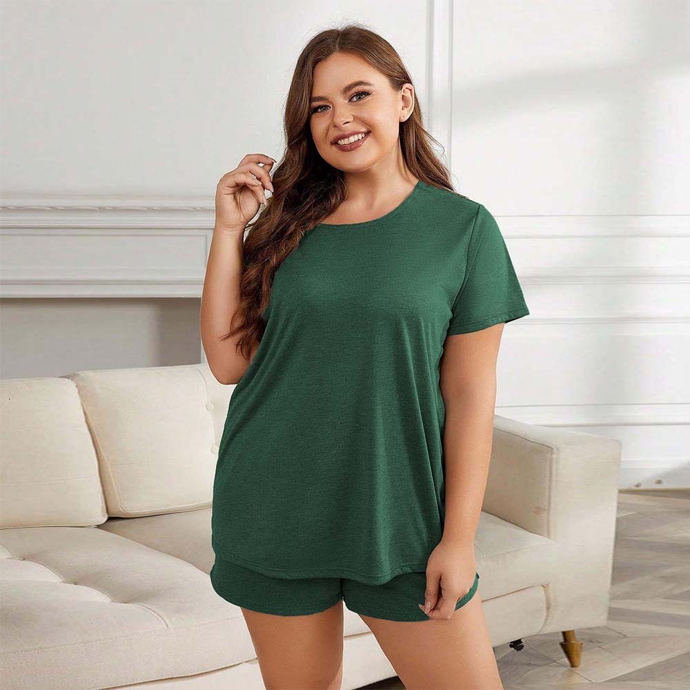Large Womens Clothing Daily Casual Versatile Fashion Set Summer Loose and Comfortable Home Wear Two-piece Set