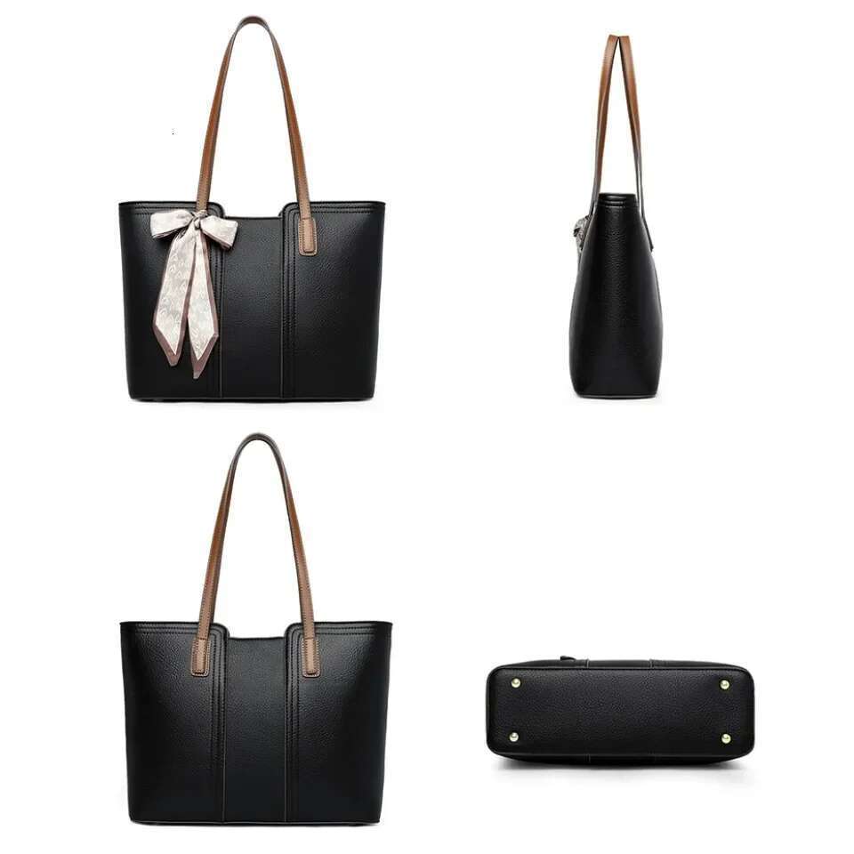Women High Quality Leather Shoulder Bags Elegant Designer Ladies Handbag Purse Casual Tote Sac Commuting Shopping Bag
