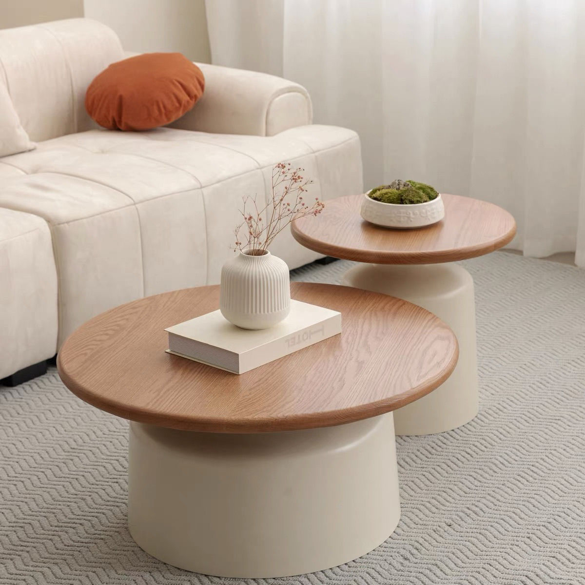 B5162 Simple and stylish apartment coffee table living room cream style small apartment net red iron coffee table