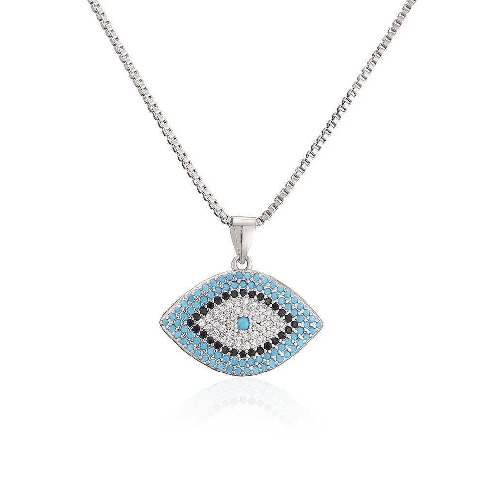 Bohen Official Evil Eye Zircon Pendant Necklace Charming Copper CZ Blue Eye Charm Choker For Wen 2022 Lucky Jewelry Gifts X250516