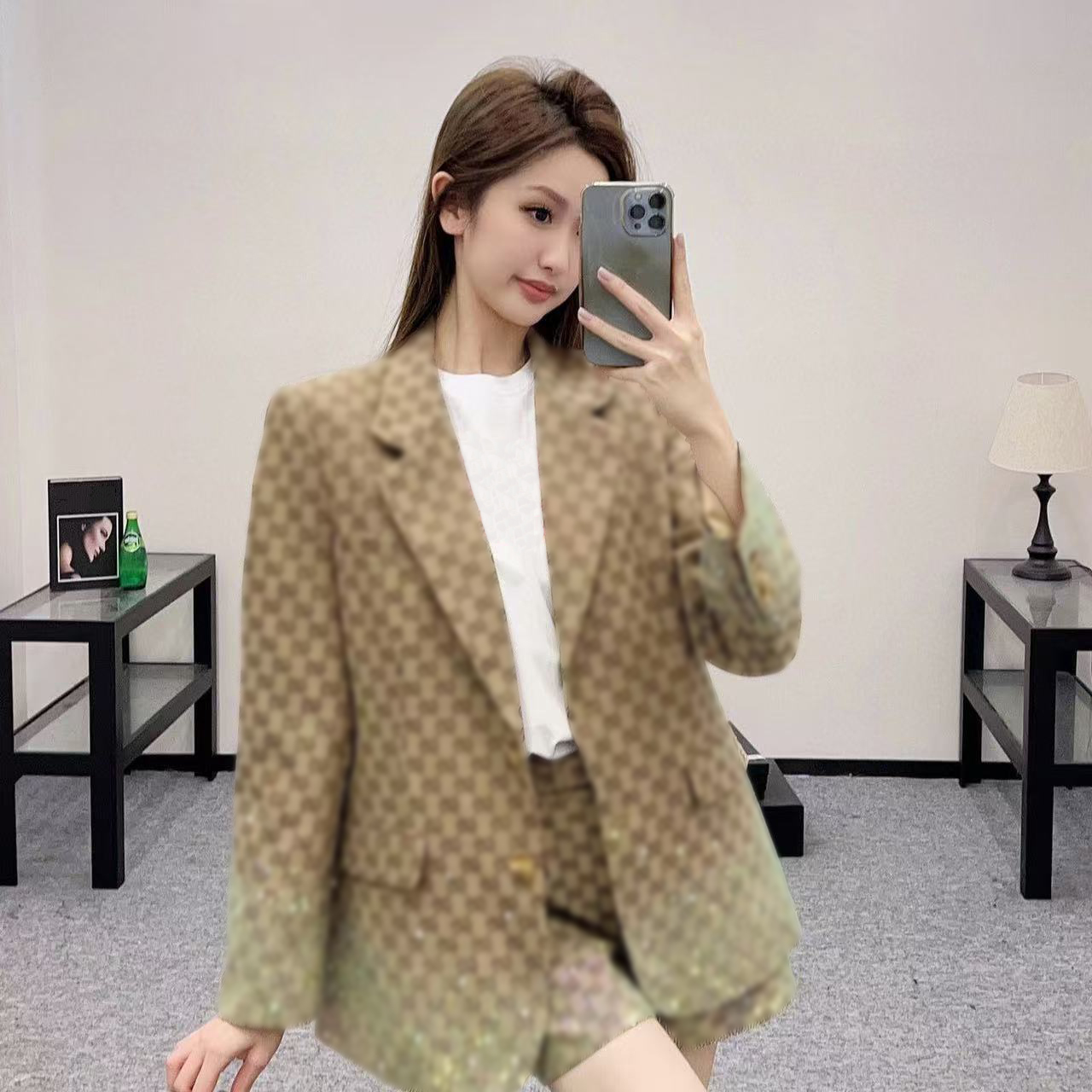 New women's jacket stylish suit coat 2025 two-piece high-end coat suit luxury casual blazer