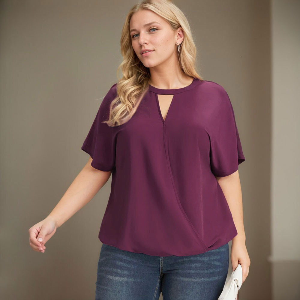 Large Womens Versatile and Simple T-shirt for Spring and Summer 2025 Loose and Slimming Style Top