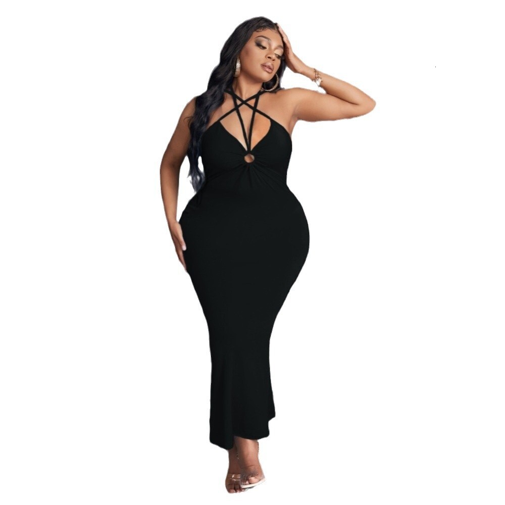 Large Size Womens Sexy Sweet and Spicy Dress for Spring and Summer Slim Fit and Slimming Hip Hugging Long Skirt