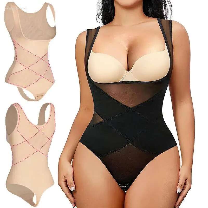 Women's Shapers Womens Shapewear Bodysuit Thong Tummy Control BuLifter Body Shaper Seamless Waist Trainer Corset X-shaped Stoh Girdles designer b