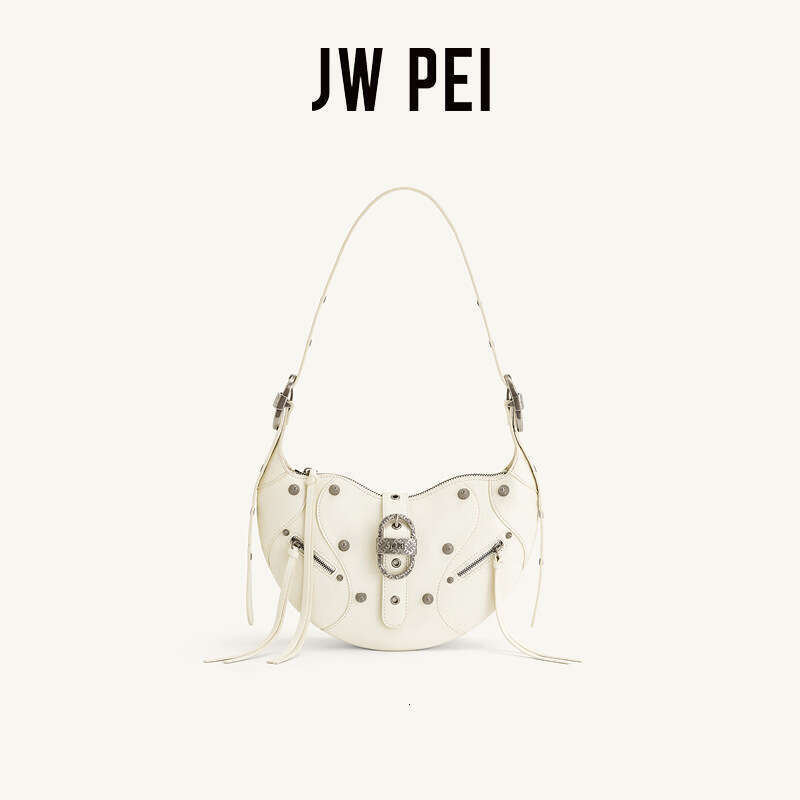 Women's Bags Designer JW PEI Oil Wax Leather Horn High Street Motorcycle New Large Capacity Fashion One Shoulder Crossbody Underarm Bag