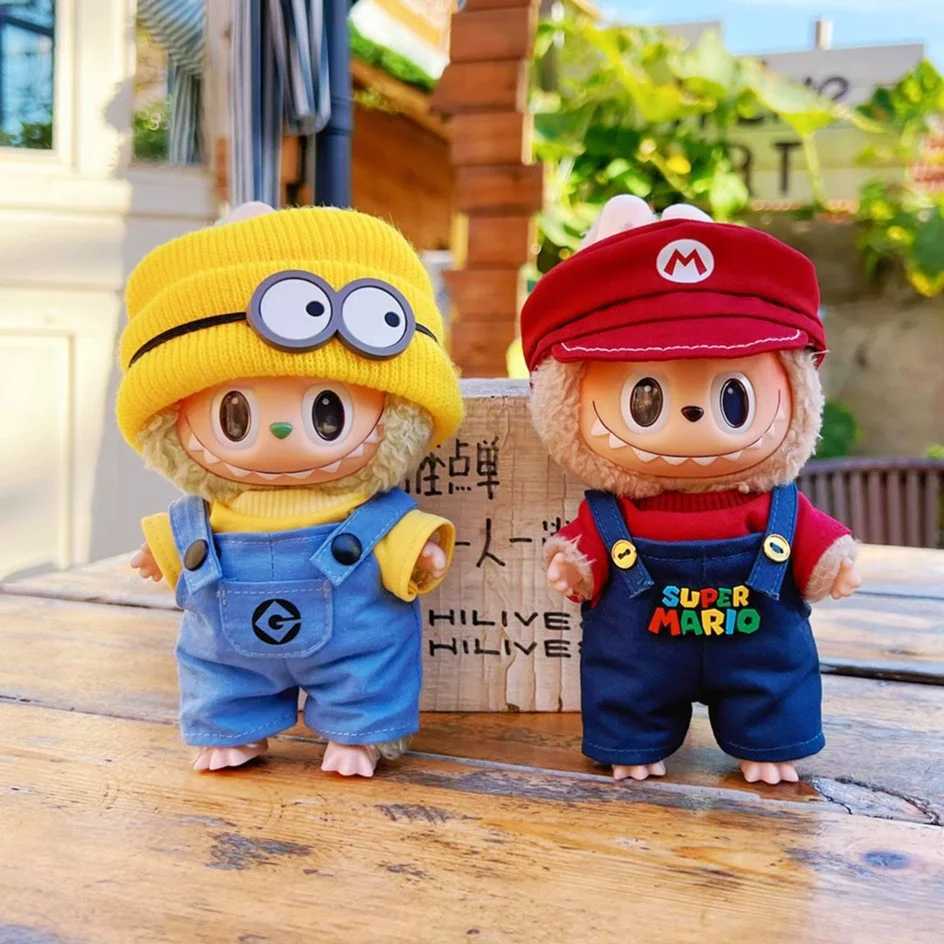15cm Labubu Sitting Par Clothes Sitting Posture Cloth Doll Clothes Sun Wukong Minions Small Animals Vinyl Suit Doll Clothes Z250516