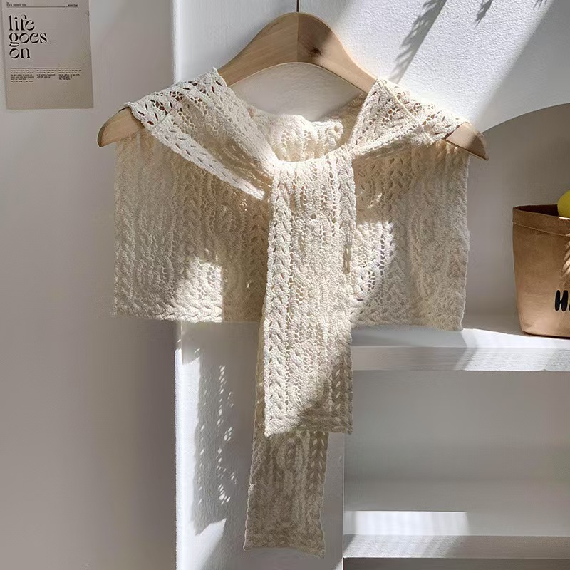 T718 shawl knitted high-end 2025 new decorative hollow thin style outer matching skirt shirt waistcoat shawl scarf