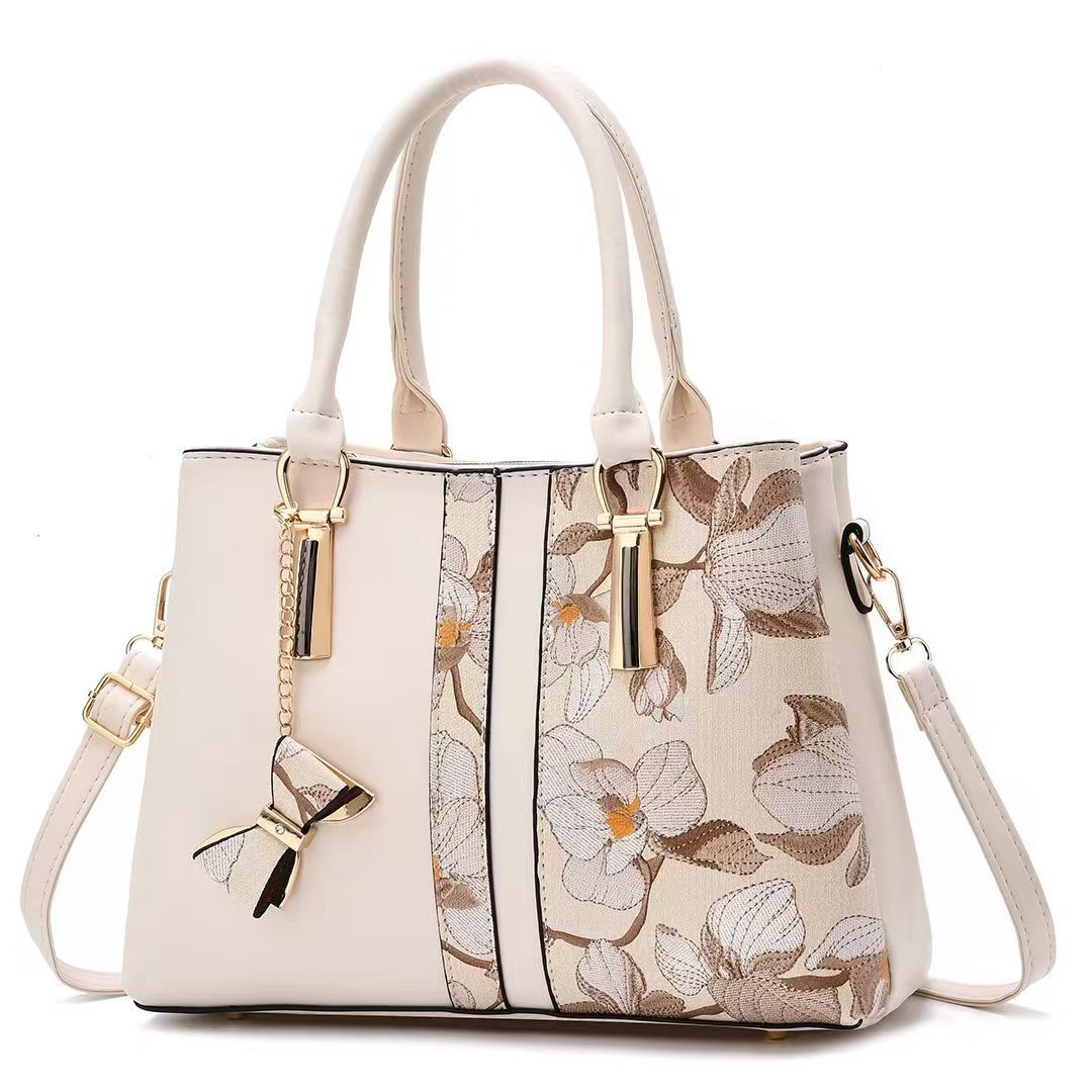 New Arrival Chinese-Style Embroidered Tote - Fashionable Minimalist Shoulder Bag for Women Lightweight + Free Shipping