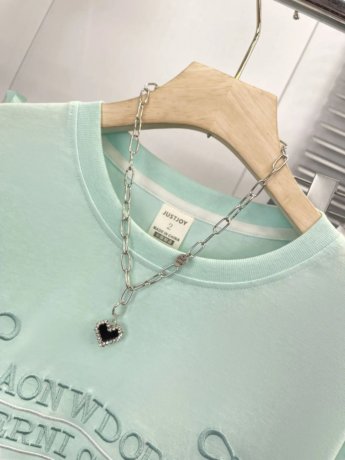 Y2k Letter Bow Embroidery Mint Green Womens Tshirt Plus Size 3D Bows Korean Sweet Top 2024 Summer Fashion Chic Lady Tee 250514