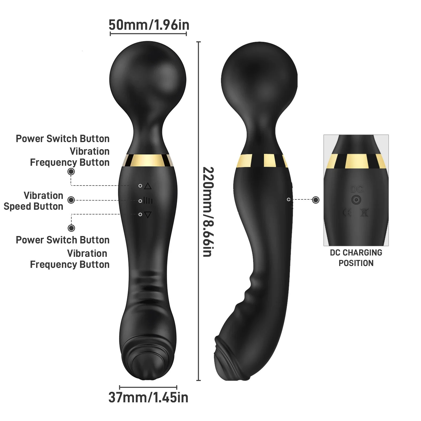 Double Head Powerful Dildos Vibrator for Women G Spot Clitoris Stimulator AV Magic Wand Vagina Massager Adult Sex Toys for Adult 250515