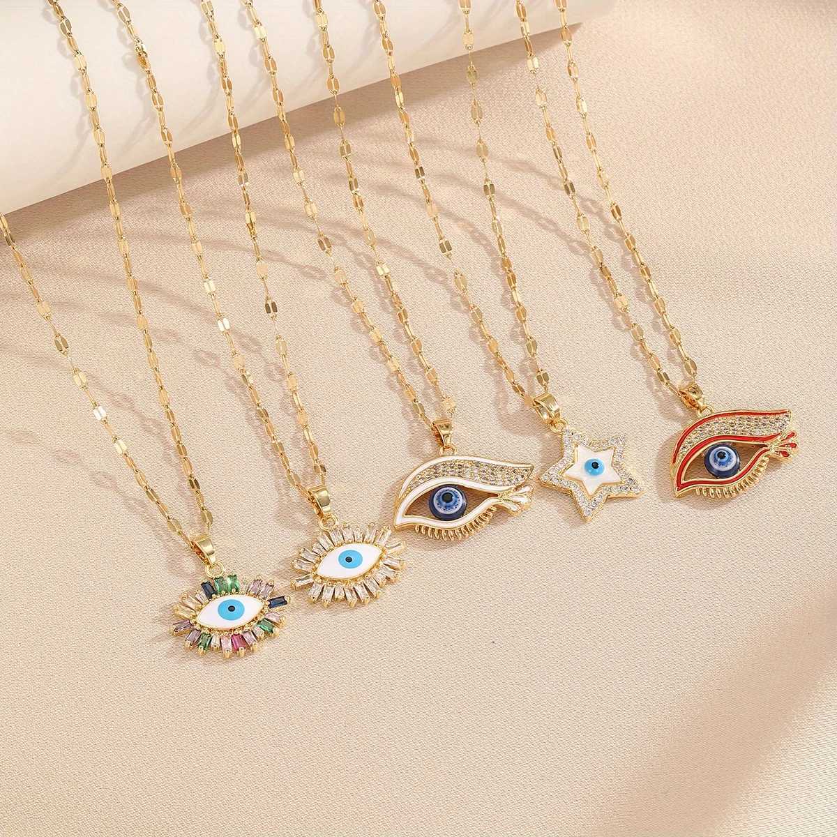 Personali Devil Eye Necklace for Wen Advanced and Versatile Fashionable and Elegant Stainless Steel Clavicle Chain X250516