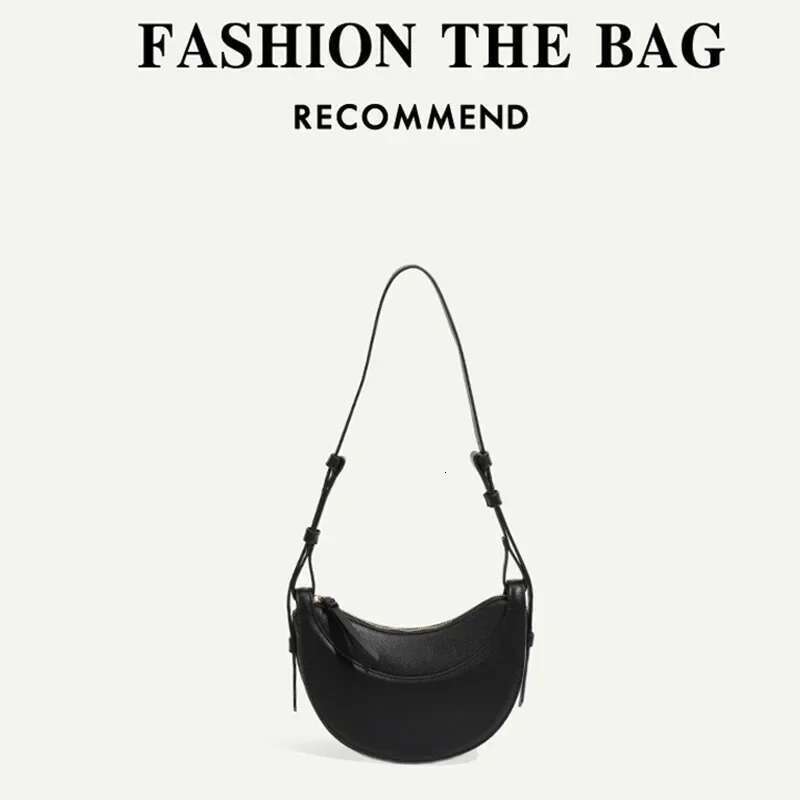 French Niche Crescent New High-end Leather Saddle Single Shoulder Crossbody Armpit Bag For Women