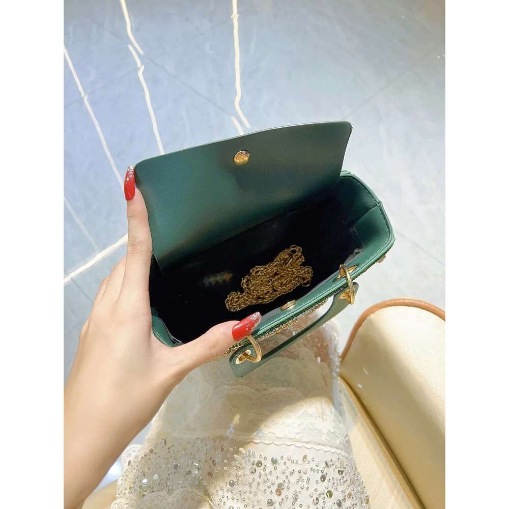 Handmade Light Evening Handbag Shoulder Crossbody Dinner Shiney Decoration Fashion Women Party Bag