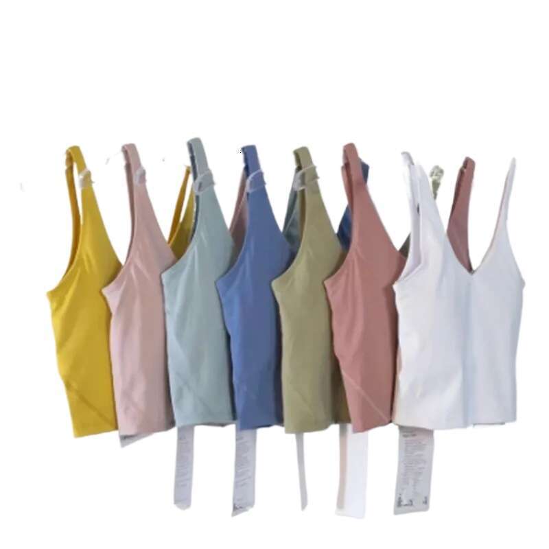 Women Summer Sports Bra U Shape No Steel Ring Built In Chest Pad Gym Designer Yoga Sleeveless Fitness Tank Top Comfortable Breathable Activewear Worko