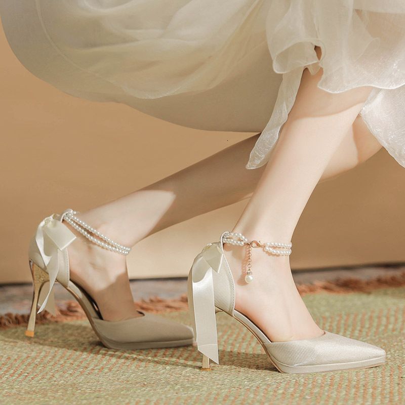 Women's waterproof platform autumn new stiletto pointed sexy women's Korean version of all match high heeled shoes