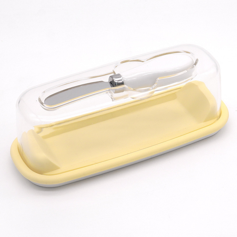 Butter Preservation Box Rectangular With Knife Plastic Container Cutting Butter Storage Box For Storing And Organizing Butter