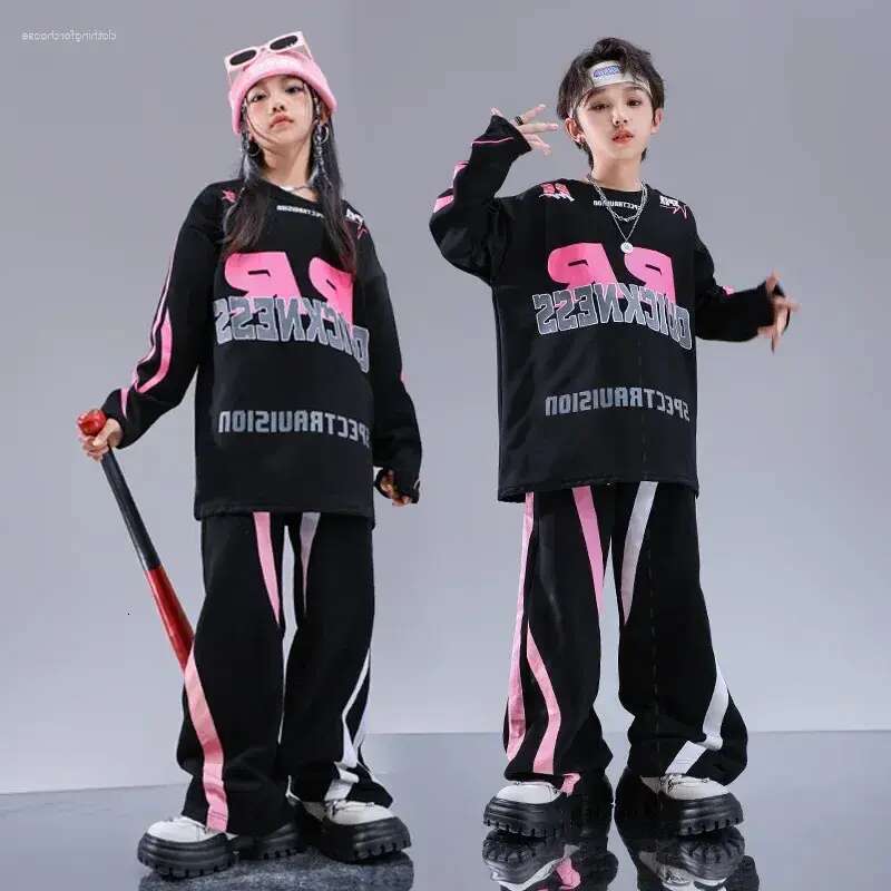 Stage Wear Children's Street Dance Performance Suit Maillard Boys Hip-hop Trendy Clothing Set designer bag