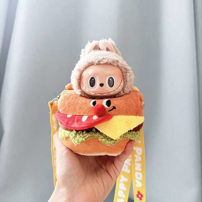 Labubu 17cm Dolls Clothes The Monsters Outfit Accessories Clothing Hot Dog And Hamburger V1 V2 Can Wear Original Design Free shipping