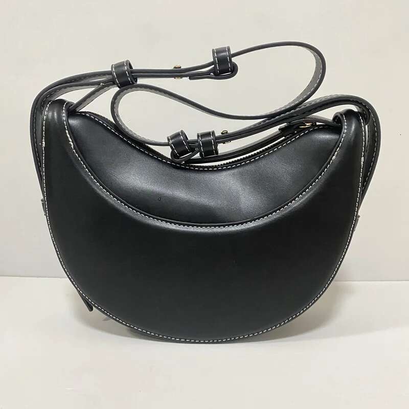 2025 New Fashion Women Storage Casual Outdoor Retro Ladies Crescent-shaped Luxurious Design PU Leather Crossbody Bag