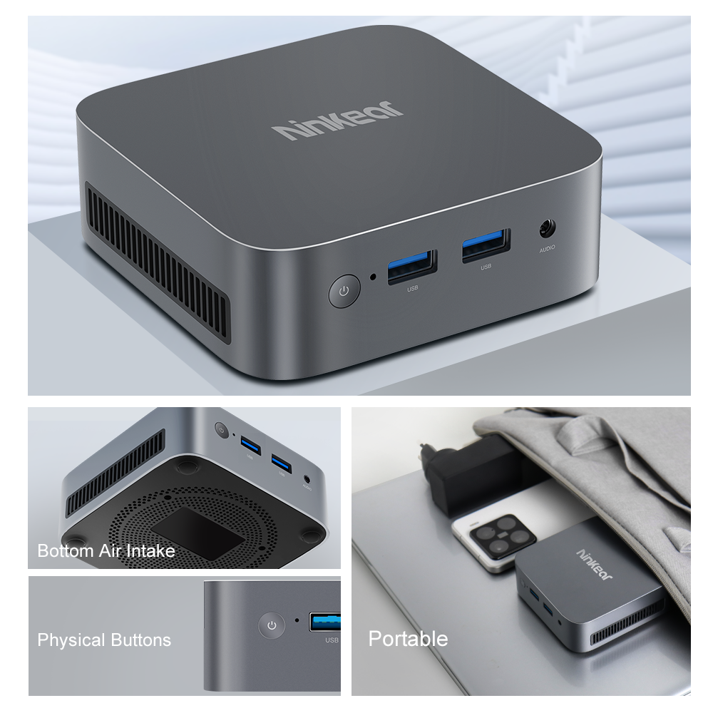 Ninkear MBOX 11, Intel Processor N150 (up to 3.6 GHz), 16GB DDR4 RAM 512G M.2 SSD,Mini Desktop Computer for Business, Education, Home