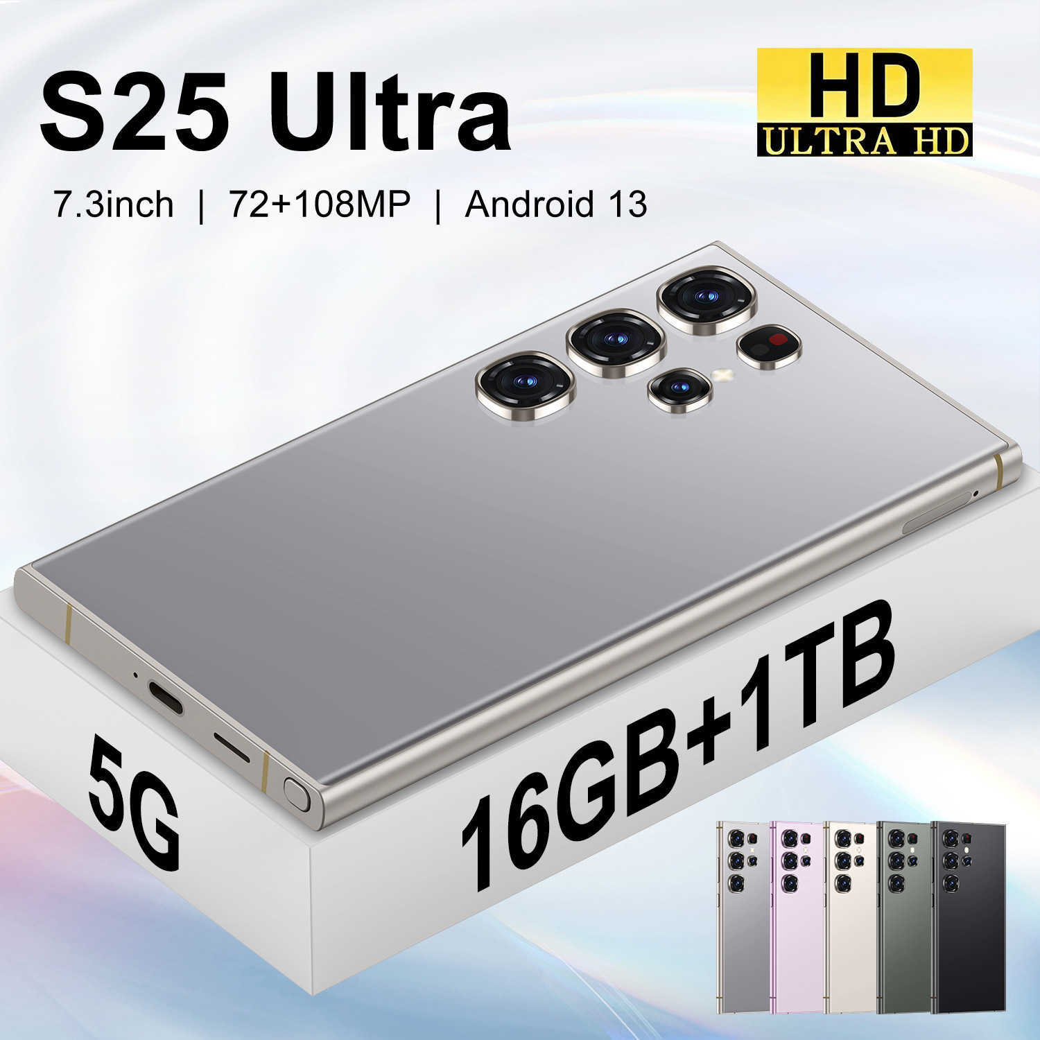 2025 New S25 Ultra 7.3-inch 4+64G Fast Charging Android Smartphone R250516