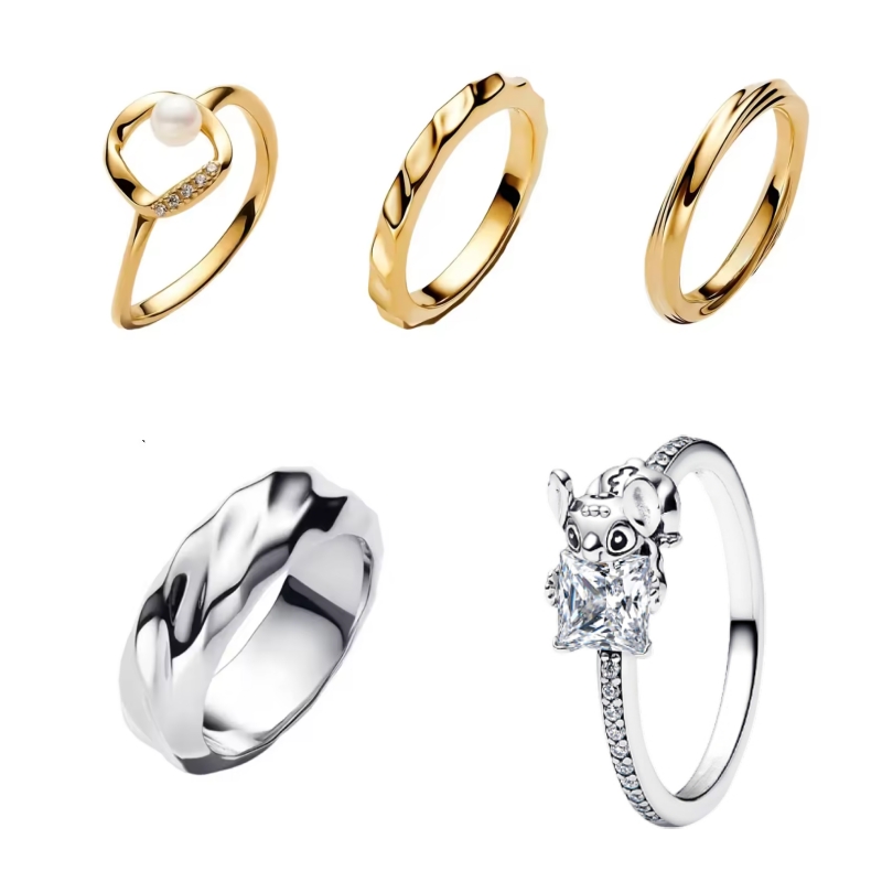 2025 New Summer 925 Sterling Silver Ring with Pearl gold plated Rings for women jewelry gift Hot Selling wholesale