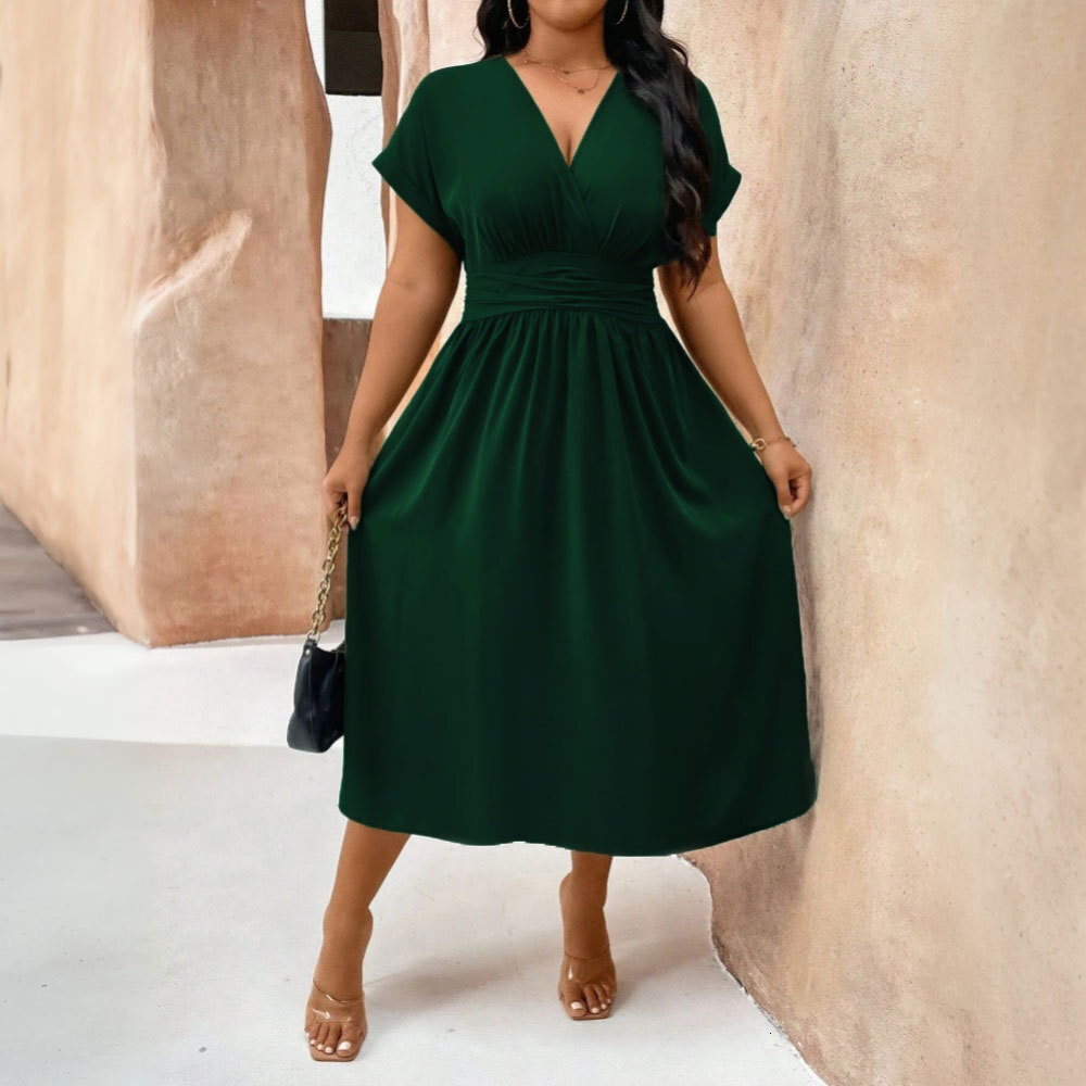 Large Size Womens Elegant Dress 2025 Spring/summer New Fashion Age Reducing Mid Length Skirt
