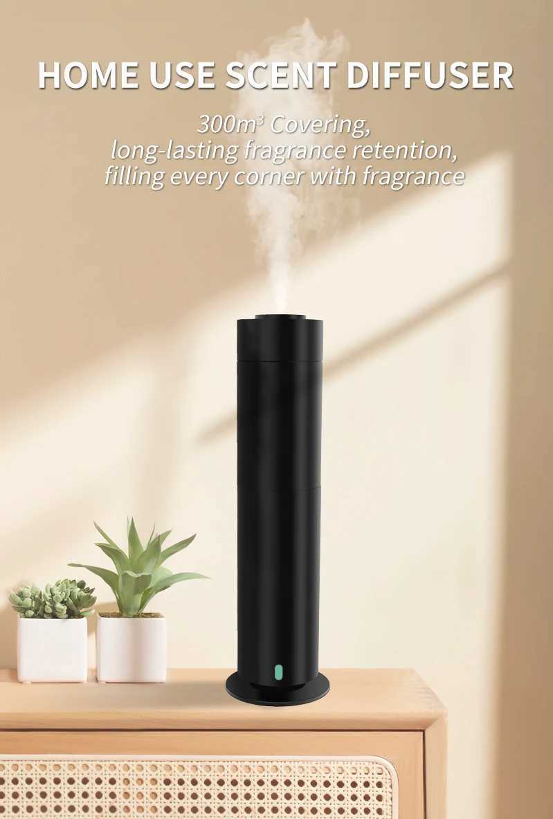 120ml Remote-Controlled Modern Metal Tower Aroma Diffuser Machine Stylish Scent Diffuser with Remote Control W250516
