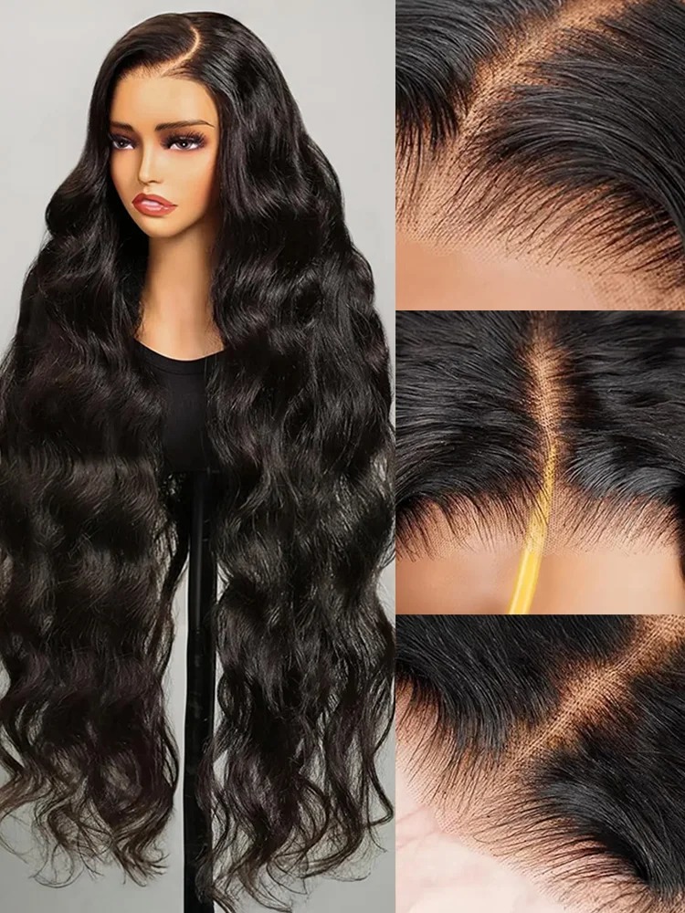 Body Wave 13x6 HD Lace Front Human Hair Wig 36 Inch Brazilian 13x4 Hd Lace Frontal Wigs For Women High 250 Density Synthetic