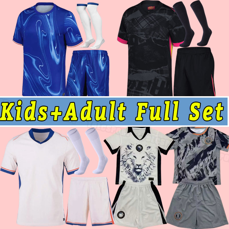 Full Set socks CFC soccer jerseys STERLING Cucurella KOULIBALY ZIYECH PULISIC MOUNT KANTE HAVERTZ WERNER CHILWELL 2024 football shirt 24 25 child kids training GK