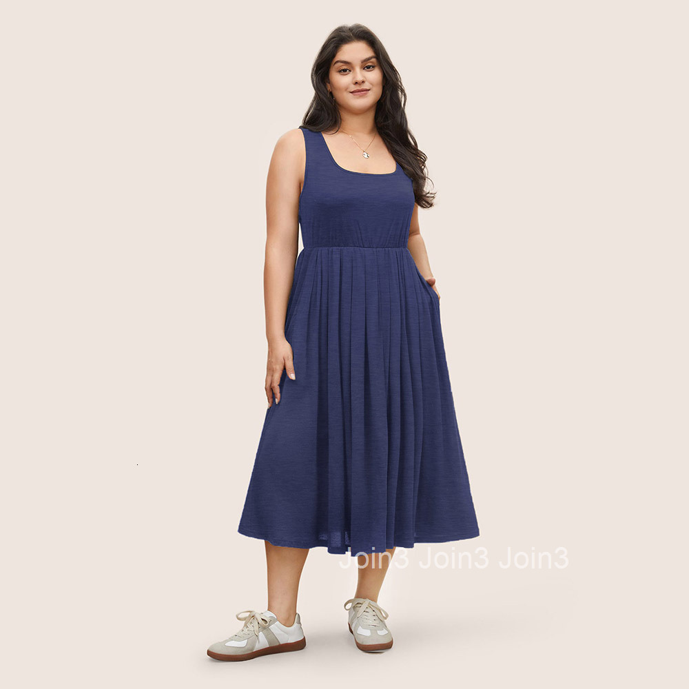 Plus Size Womens Clothing Simple Temperament Elegant Style Dress Summer Versatile Niche Mid Length Skirt
