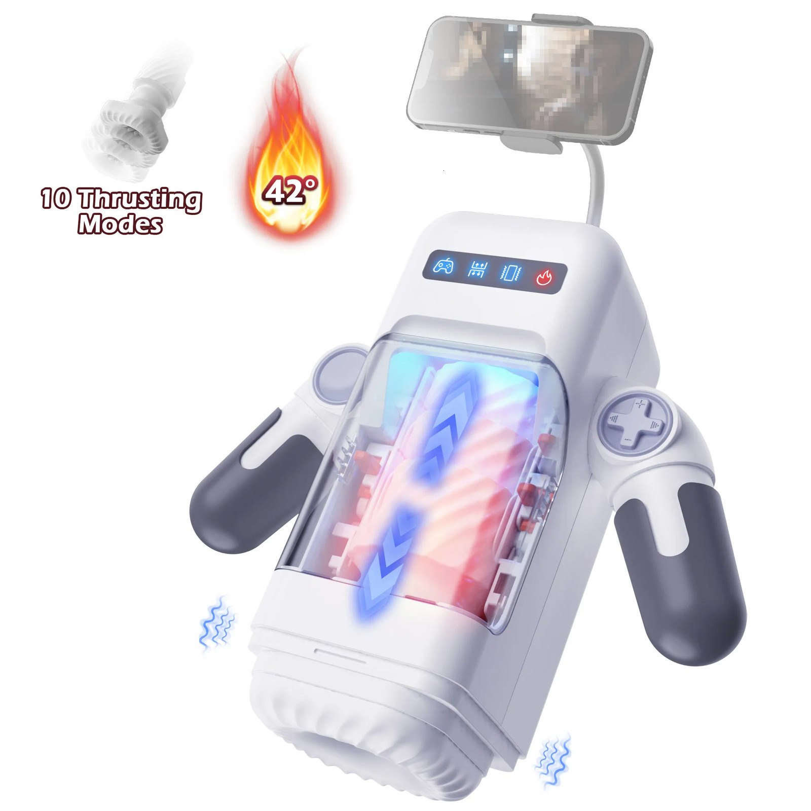 Kushor Robot Automatic Male Masturbator Phone Holder Heating Vibration Blowjob Machine Vagina Masturbation for Men Sex Toys 18 250515