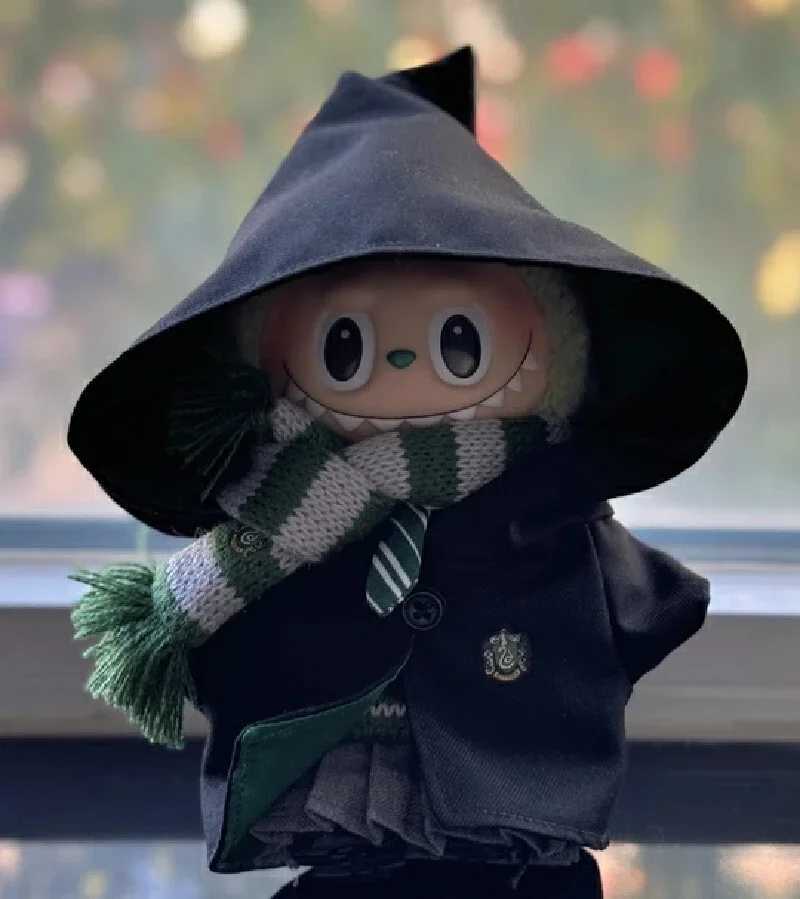 New Labubu Magic Academy Set Pendant Decoration 15 17cm Size Doll Clothes Hog Warts School Uniform Free shipping