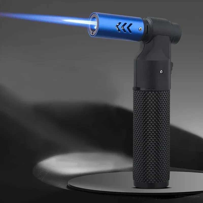 HONEST Gas Lighter Jet Butane Cigar Lighter Windproof Kitchen Tube Barbecue Metal Jewelry Welding Lighter Outdoor Gadgets ForMenT250517