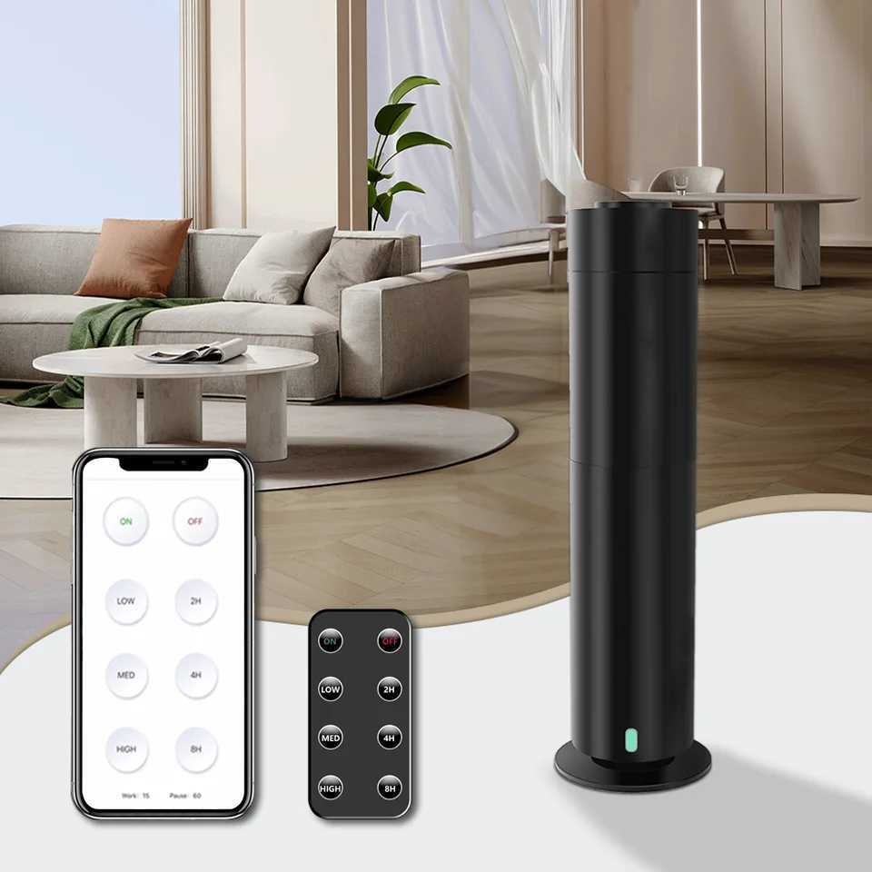120ml Remote-Controlled Modern Metal Tower Aroma Diffuser Machine Stylish Scent Diffuser with Remote Control W250516