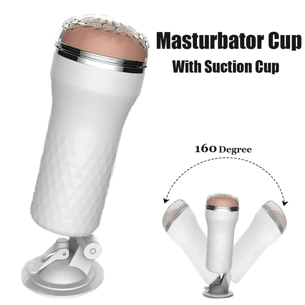 Suction Cup Masturbator For Men Sex Toy Silicone Artificial Vagina Realistic Pussy Pocket Penis Masturbation Cup Adult Games Toy 250515