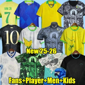 brazil jersey Soccer Jersey 24 25 Copa America Cup NEYMAR VINI JR BrasIL National Team Football Shirt 23 24 25 JESUS Special Home Away Fans Player Mens Kids Kit Sets