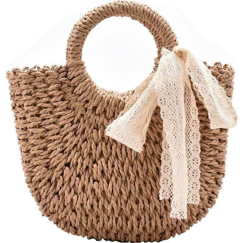 2025S designer women new spring and summer stylish styling handbag internet famous beach woven crossbody shoulder bag