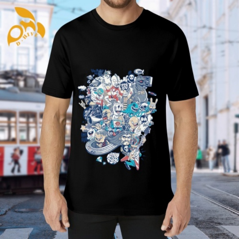 Free Shipping Designer Oversize Top Men's Women's shirt Short Sleeve Round neck Customized 200g Men's hot stamping T-shirt - front outd