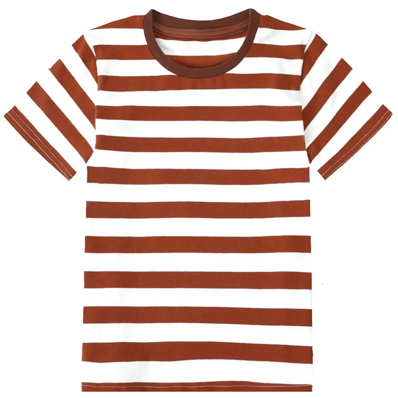 Contrasting Colors Stripes n Tee Shirts Oneck Short Sleeve Leisure Men And Womens 2024 Summer Clothing Classic 250506Z