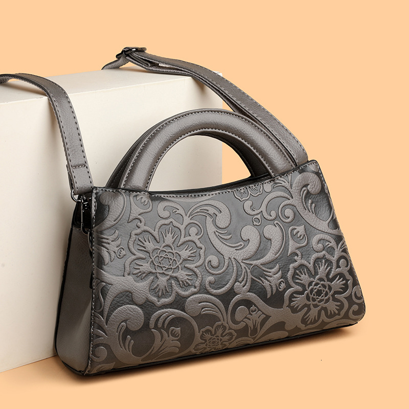 2025S designer shoulder embossed texture commuting handbag Chinese style simple and versatile casual women tote bag