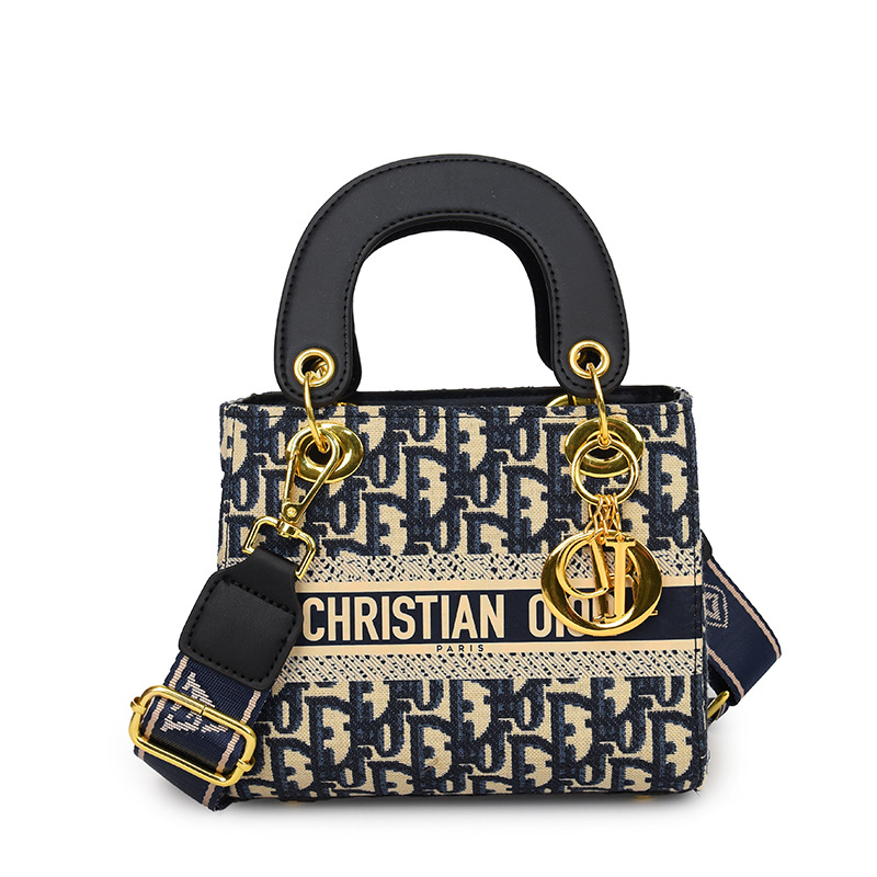 The new women's handbag is simple and fashionable, with a large capacity and exquisite embroidery. It is a portable handbag for women and a cross