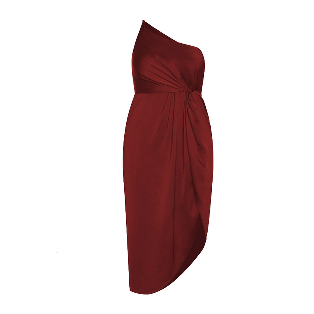 Plus Sexy Off Shoulder Color Satin Red Dress Party Dress