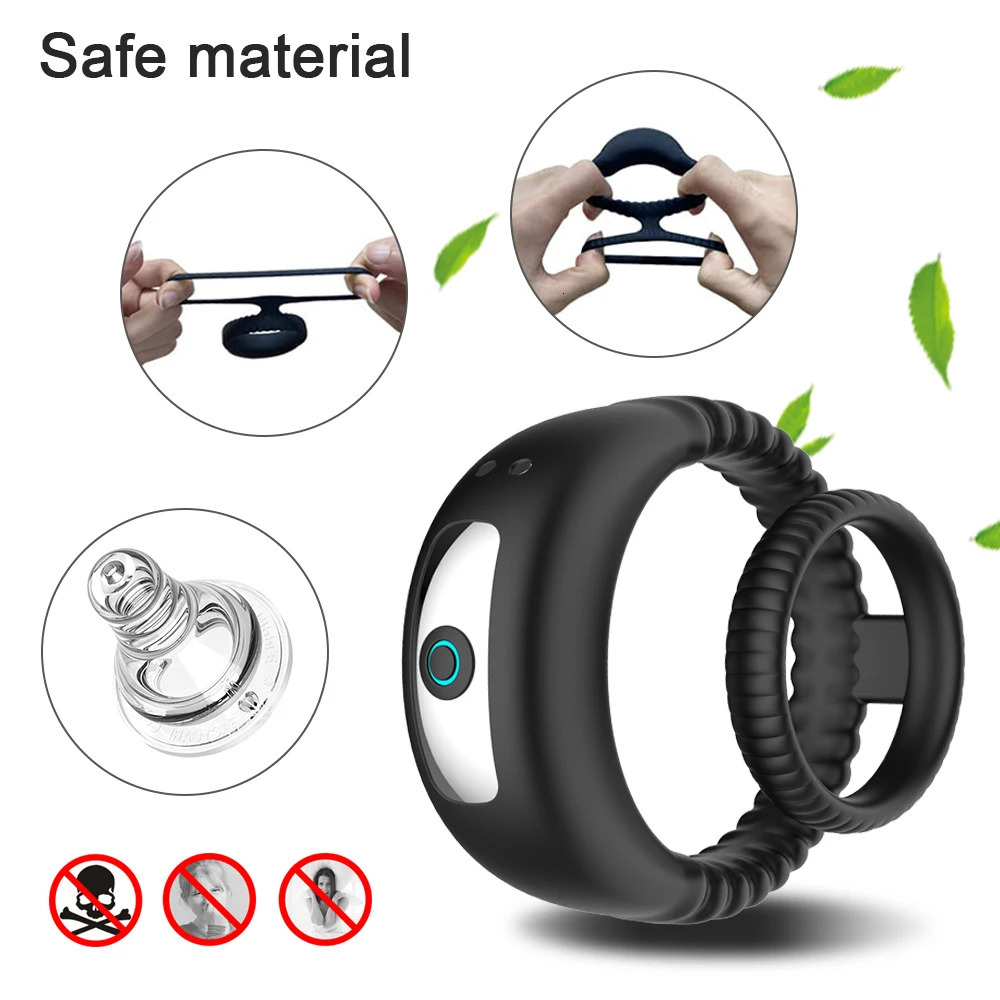 Vibrator Cock Ring Penis Delay Ejaculation Cockring on for Man Sex Toys for Men Couple Rings Penisring Toys for Adults 18 250515