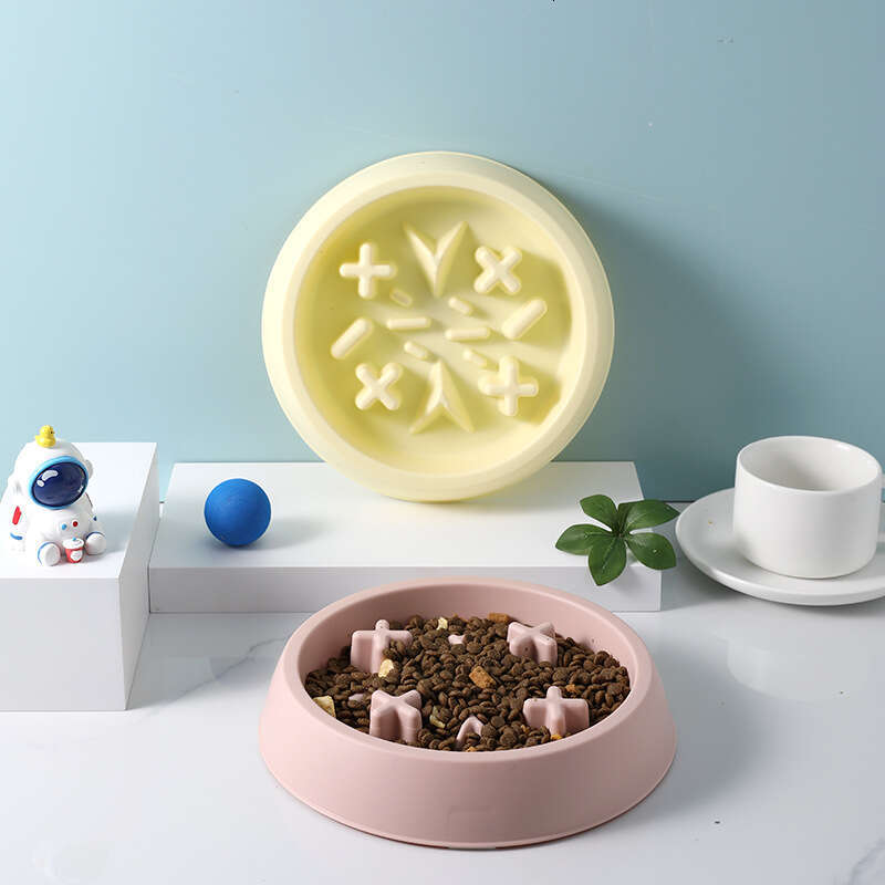 New and Choking Cat Teddy Rice Slow Food Anti Overturning Dog Bowl Pet Supplies