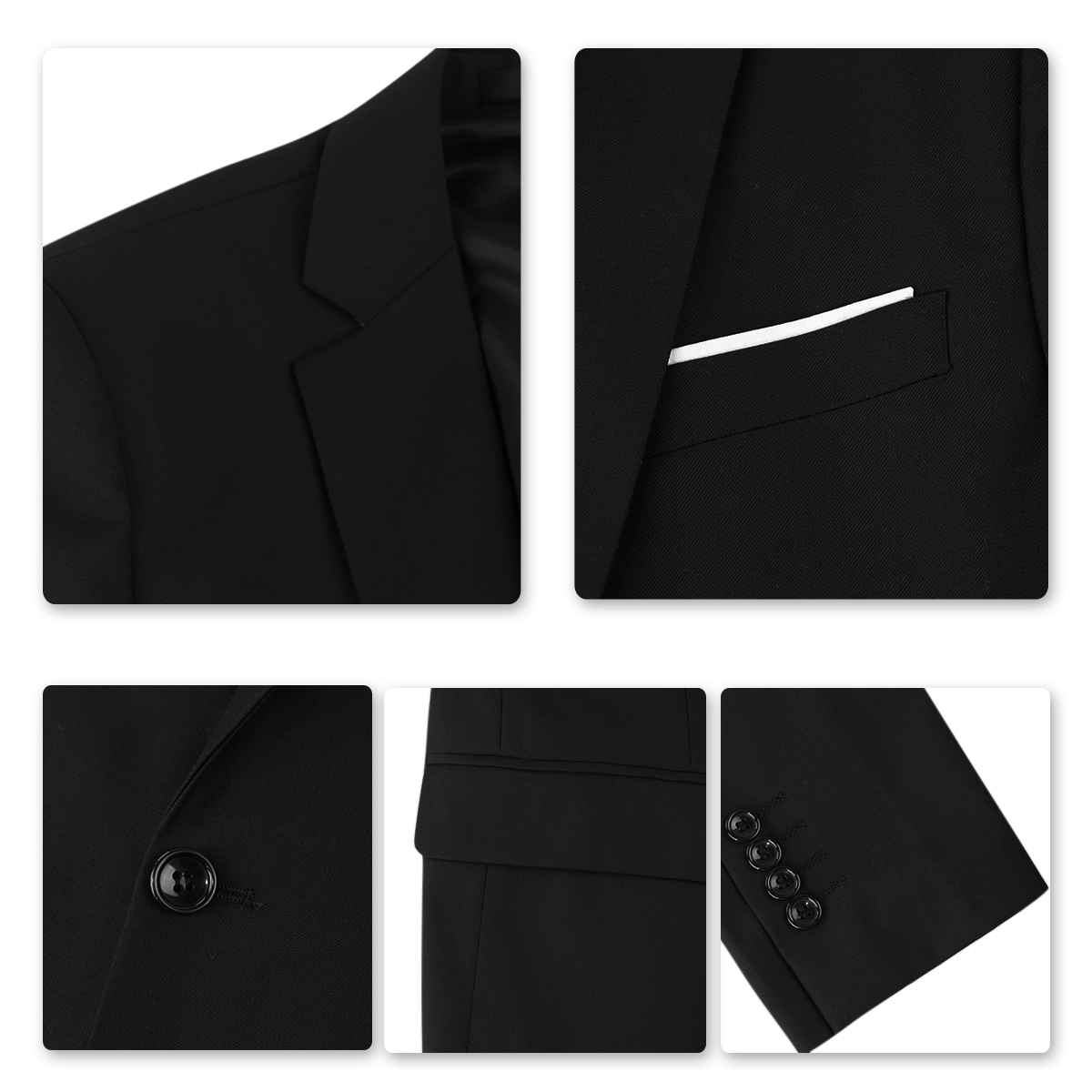 Men's suit two piece slim suit men's wedding ball dress men's formal business suit solid color one button double slit suit